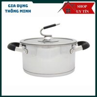 Nồi inox bếp từ 5 đáy SHG24316 SHG24320 SHG24324 SHG24326  SUNHOUSE chất liệu inox cao cấp không bị oxy hoá