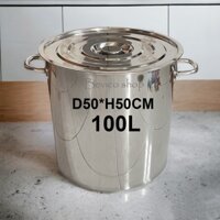 Nồi inox cao 100 lít (50x50cm)