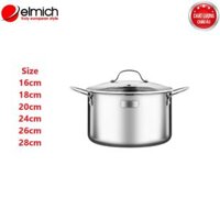 Nồi inox cao cấp 3 lớp đáy liền Trimax EL-3732 size 18cm
