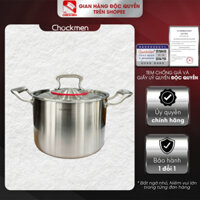 Nồi inox Chockmen 22cm inox 316 cao cấp nồi hầm nồi luộc gà đúc nguyên khối 5 lớp (CKM42)