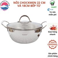 Nồi inox CHOCKMEN CKM111 - 22 cm, CKM102 - 18 cm, nồi canh, nồi inox bếp từ, nồi CHOCKMEN, nồi 3 lớp