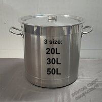 Nồi inox cở lớn dùng cho bếp từ 20 lít, 30 lít, 50 lít