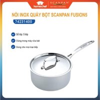 Nồi inox đáy liền nguyên khối 5 lớp Scanpan Fusion 1.3L/14cm - 74231400, dùng bếp từ, máy rửa bát | Hàng chính hãng