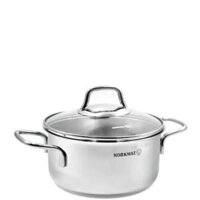 Nồi Inox Đáy Từ 16cm - 1.8L Nắp Kính Korkmaz Perla