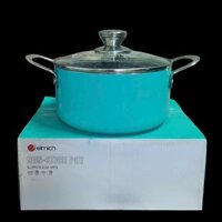 nồi inox Elmich 3 đáy size 20cm - nồi inox Elmich nắp kính nấu bếp từ