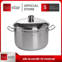 Nồi inox Fivestar 3 đáy-nồi luộc gà đáy từ 30-32-36cm-nồi tốt,bền,đẹp,chính hãng Tân Hợp Thành-bảo hành 5 năm