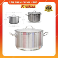 Nồi inox Fivestar 3 Đáy 32cm-nồi luộc gà,đun bếp từ dày,đẹp,sáng bóng-Hàng Chính Hãng-Bảo hành 5 Năm