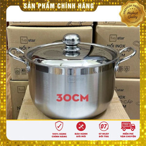 Nồi inox Fivestar 30cm - nắp kính