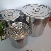 Nồi Inox lớn inox 20L/35L/40L/50L/65L/70L/ nồi luộc gà, hầm xương, nấu canh 3 lớp siêu bền.dùng được cho bếp từ