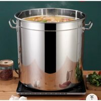 Nồi Inox lớn luộc gà, hầm xương, nấu canh 304 10L/20L/35L/50L/70L/  3 lớp siêu bền.dùng được cho bếp từ