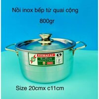 Nồi inox quai cọng ( quai loại 1)TITHAFAC- PHÚC HƯNG PHÁT SG kích thước 16 đến 32cm- sử dụng bếp từ.