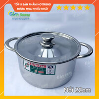 Nồi Inox size 22cm chuyên để luộc gà, hầm, nấu ăn tiện lợi