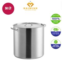 Nồi inox thân cao 2 lớp đáy 50L 40x40cm