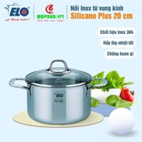 Nồi Inox từ vung kính Elo Silicano Plus 20cm