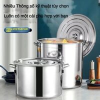 Nồi Inox304 lớn,10L/20L/35L/50L/70L nồi inox luộc gà, hầm xương, nấu canh .dùng được cho bếp từ