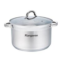 Nồi KANGAROO KG121, 28cm, inox, vung kính