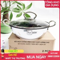 Nồi Kho Cá 3 Đáy Chống Dính (22cm/18cm / 20cm) Fivestar ( bảo hành 5 năm )