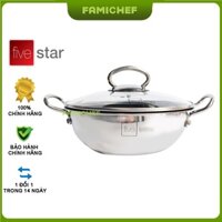 Nồi kho cá inox chống dính 3 đáy FiveStar FSN22IN001 22cm