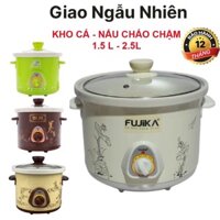 Nồi Kho Cá, nồi nấu chậm Fujika FJ-KC15/25, dung tích 1.5L/2.5L màu mẫu ngẫu nhiên, bảo hành 12 tháng