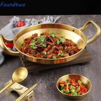 Nồi Khô FOUNDTWO, Chảo Chiên Salad Đĩa BBQ, Bếp Dày 22 / 24 / 26 / 28 / 30cm Phong Cách Hàn Quốc