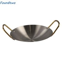 Nồi Khô FOUNDTWO, Thép Không Gỉ Có Hai Tay Cầm Vàng Sốt, Chảo Đáy Tròn Gia Đình Hàn Quốc