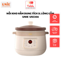 Nồi kho hầm chuyên dụng Unie USC308 dung tích 3L lòng gốm sứ tự nhiên cao cấp BH 12T chính hãng