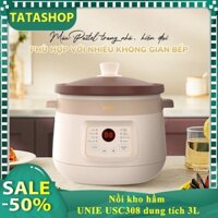 Nồi kho hầm đa năng UNIE USC308, 8 chức năng nấu đa năng, lòng nồi gốm tử sa cao cấp, dung tích 3L