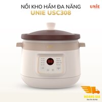 Nồi Kho Hầm Đa Năng UNIE USC308 Dung Tích 3L - Nồi Nấu Chậm UNIE 8 Chức Năng Nấu Đa Năng ,Tiết Kiệm Thời Gian Nấu Nướng