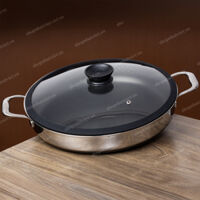 Nồi lai chảo BBQ 32cm nguyên khối ( kimscook Korea )