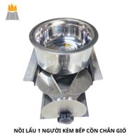 Nồi lẩu 1 Người Kèm Bếp Cồn Ngăn Kéo Có Cánh Khép Dùng Cho Quán Ăn - An Toàn, Tiện Lợi|các loại bếp cồn,bếp lẩu cồn,bếp cồn có chắn gió,bếp cồn inox,bếp cồn inox cao  cấp. bếp lẩu cồn,bếp cồn lẩu 1 người