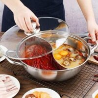 nồi lẩu 2 ngăn hotpot CHÍNH HÃNG, nồi lẩu gia đình 2 ngăn