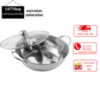 Nồi lẩu 2 ngăn inox 201 đường kính 28cm/30cm