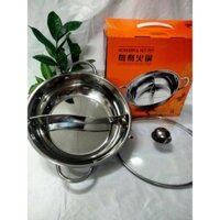 Nồi lẩu 2 ngăn Inox 304 cao cấp.( 28cm)