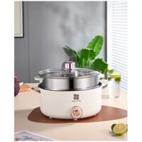 Nồi lẩu, chiên, hấp, hầm điện đa năng MiSu dung tích 4 lít, tiện dụng, đa chức năng, kiểu dáng, màu sắc thanh lịch