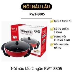 Nồi lẩu điện 2 ngăn 32cm KWT-8805