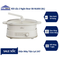 Nồi lẩu điện 2 ngăn Bear SB-NL60U - Điên Máy Tiện Lợi 247