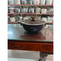 Nồi lẩu điện 2 ngăn Crystal NLA26 6 lít công suất 1500w, lòng nồi vân đá - Hàng trưng bày chính hãng