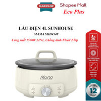 Nồi lẩu điện 4L SUNHOUSE MAMA SHD4548 đa năng lẩu, hầm, xúp, chiên, xào, công suất 1500W