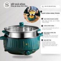 NÔI LẨU ĐIỆN ĐA NĂNG 2 TẦNG CÔNG SUẤT 1000W, NỒI LẨU ĐIỆN MINI SIÊU TIỆN LỢI CHO GIA ĐÌNH