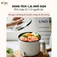 Nồi Lẩu Điện Đa Năng Bear DRG-C12K1 Nồi Lẩu Mini Đa Năng Kèm Lồng Hấp