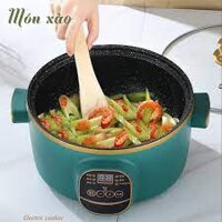 Nồi Lẩu Điện Đa Năng Chống Dính Electric cooker pot, Nồi Lẩu Gia Đình Vân Đá Shanban 24cm Kèm Hấp Inox Cao Cấp