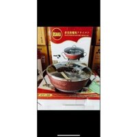 Nồi Lẩu Điện Đa Năng Chống Dính Nhật Bản, Chảo Điện Đa Năng An Toàn Cao Cấp Tặng Kèm Vỉ Hấp