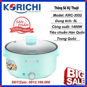 Nồi lẩu điện đa năng Korichi 5 lít KRC-3552