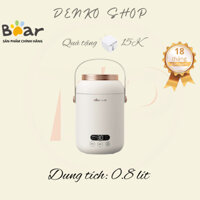 Nồi lẩu điện đa năng mini Bear DRG-P08D1, 0.8 lít, nồi điện nhỏ, nồi nấu mì, nồi nấu nước tiện lợi, nồi ủ cháo, inox 304