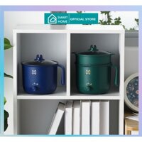 Nồi Lẩu Điện Đa Năng Mini Ca Nấu Mì, Cơm Đa Năng 2 Tầng Cao Cấp Núm Xoay 2 Nấc Nhiệt Kèm Giá Hấp 1,8L Chính Hãng MINIIN