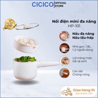 Nồi lẩu điện đa năng mini HP101 1.8L, nồi lẩu mini kết hợp nồi hấp dành cho 1-2 người, lòng tráng men, BH 12 tháng.