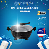 Nồi Lẩu Điện Đa Năng Nhôm Đúc Chống Dính Bennix BN-05EGP ,dung tích 5L,dùng cho gia đình 4-6 người