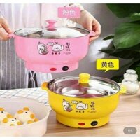 Nồi Lẩu Điện Đa Năng - Nồi Lẩu Mini 2 In 1 Nấu Lẩu, Mì Tôm, Chiên, Xào, Luộc