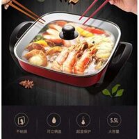 Nồi lẩu điện kiêm chảo chiên 2 trong 1