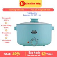 Nồi lẩu điện Ladomax AH-337 4 lít, nồi nấu đa năng chiên xào 1300W, bảo hành 12 tháng